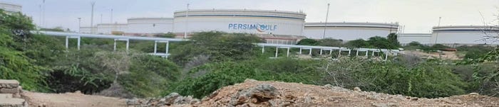 Image of interior of Kharg Island from Google Maps