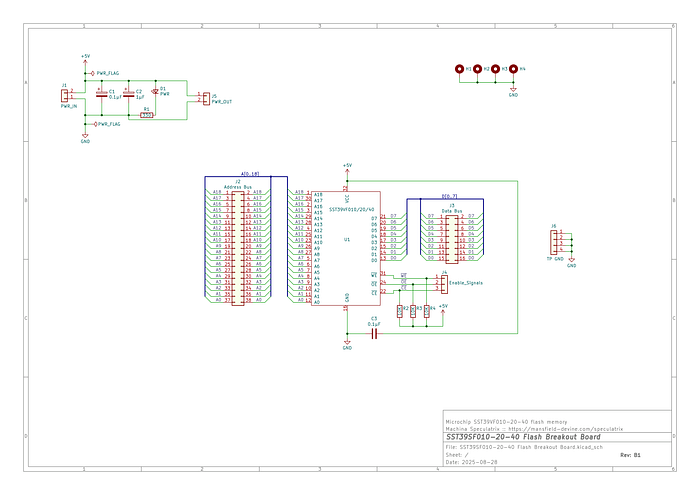 Schematic diagram for an eletronics circuit design.
