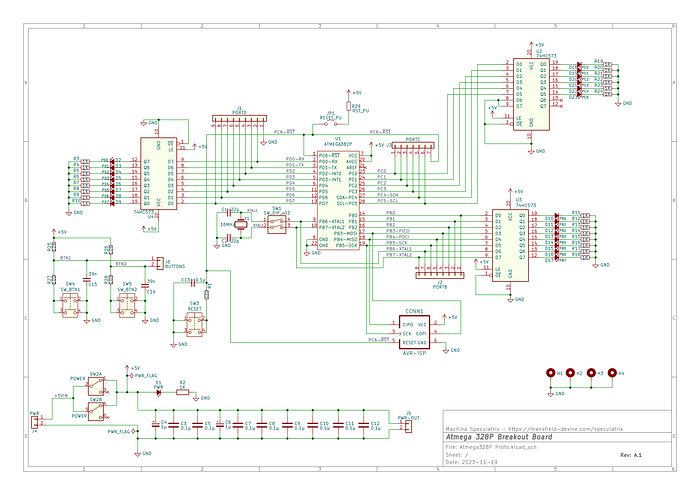 Schematic diagram for an eletronics circuit design.