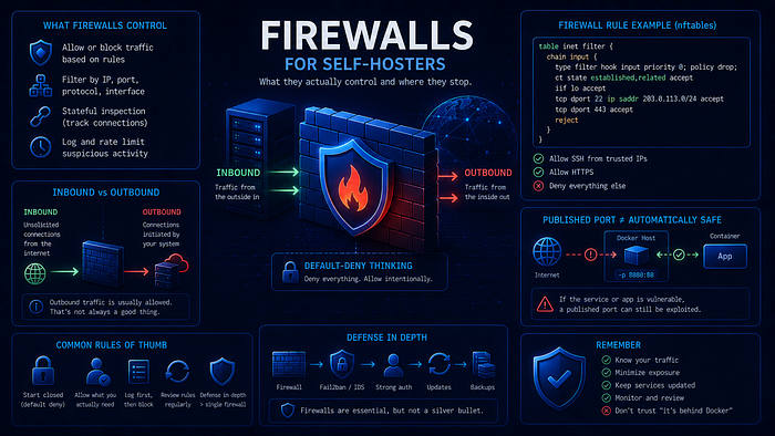 Firewalls for self-hosters: What they actually control and where they stop
