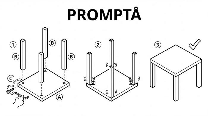 Ikea table assembly instructions