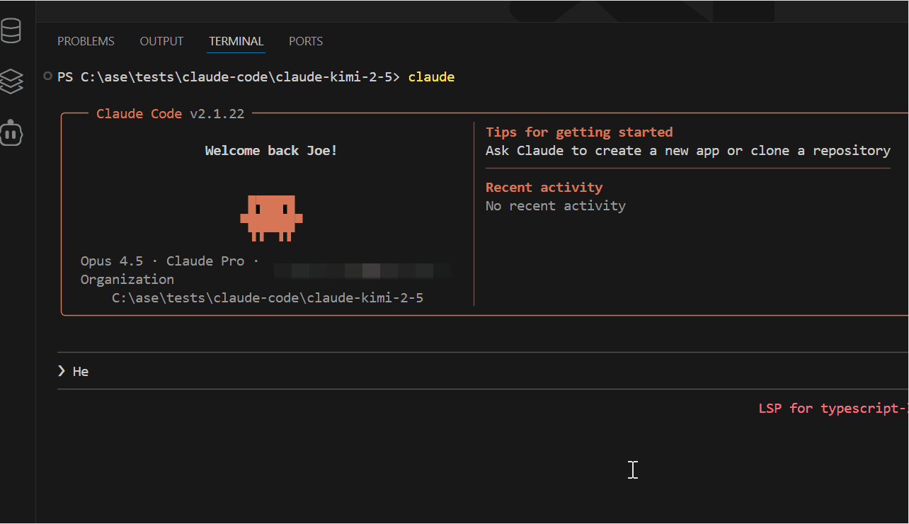 Kimi k2.5 + Claude Code