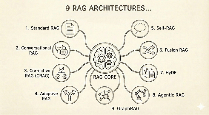 9 RAG Architectures Every AI Developer Must Know: A Complete Guide with Examples