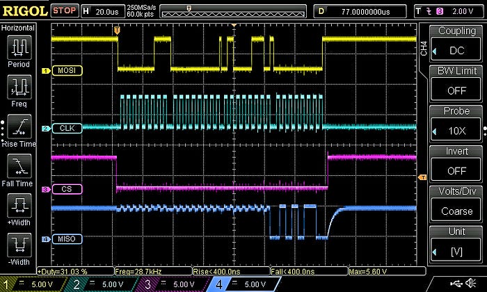 Screengrab of an oscilloscope screen.