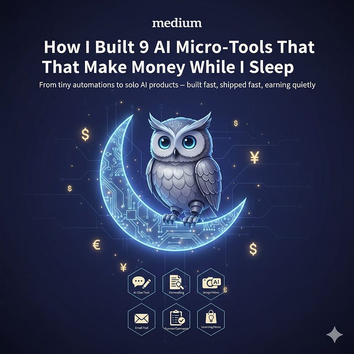 How I Built 9 AI Micro-Tools That Make Money While I Sleep | article review image