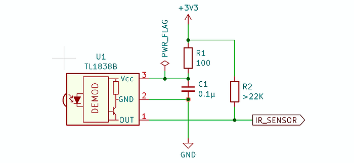 Schematic diagram of an electronics circuit.