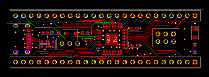 Screengrab of PCB layout software