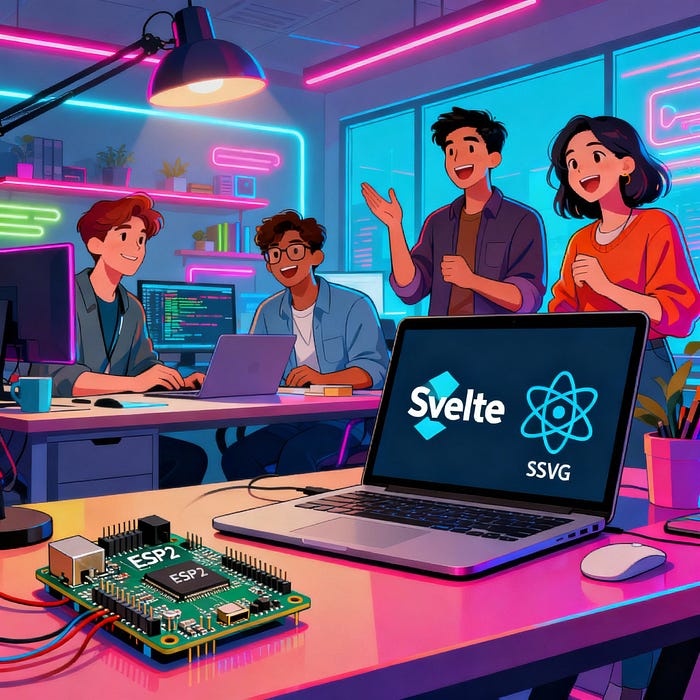 How to make a web application (React/Svelte) available from ESP32?