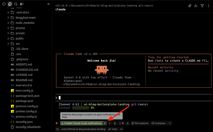 Enabling Claude Code notifications. Image by Jim Clyde Monge
