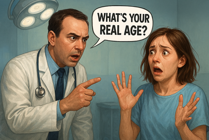 Before the surgery, the doctor asked the patient,
 "What's your age?" | article review image