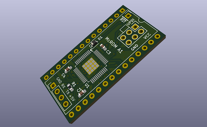 Screengrab of a digital render of a printed circuit board.